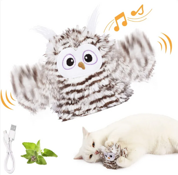 USB Rechargeable Interactive Flapping Bird Cat Toy